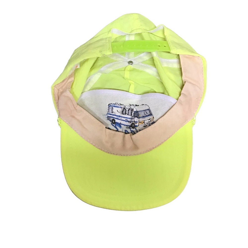 Vintage Florida Keys RV Fluorescent Chartreuse Green Rope Hat GUC - Picture 3 of 4